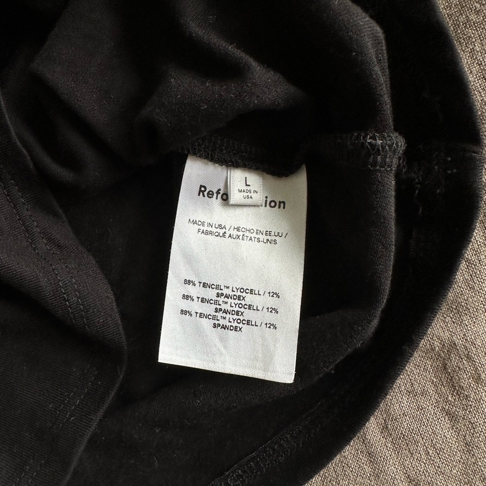 Reformation Black Cutout Halter Tank - Picture 5 of 5